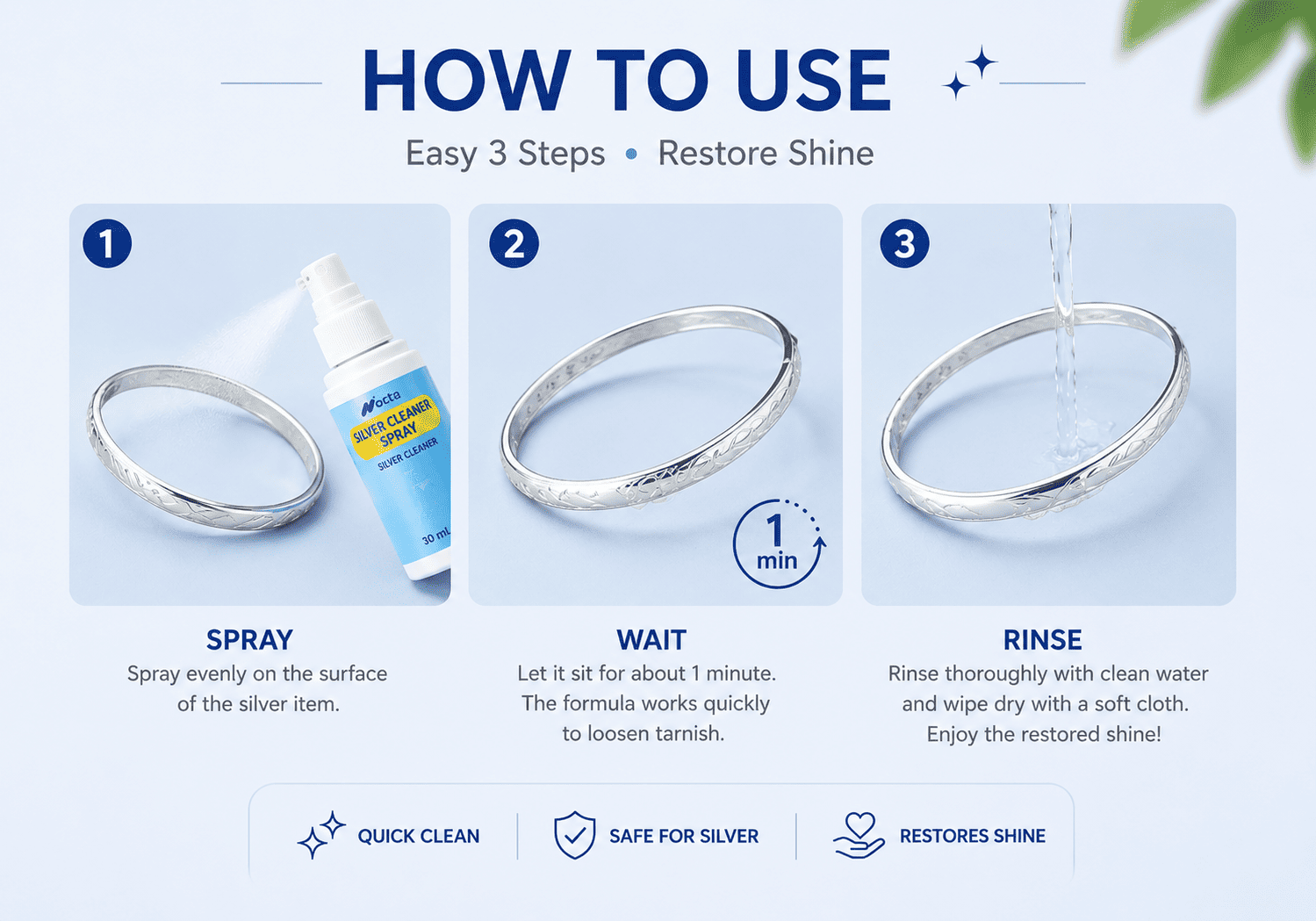 Goldware and Silverware Cleaning Spray