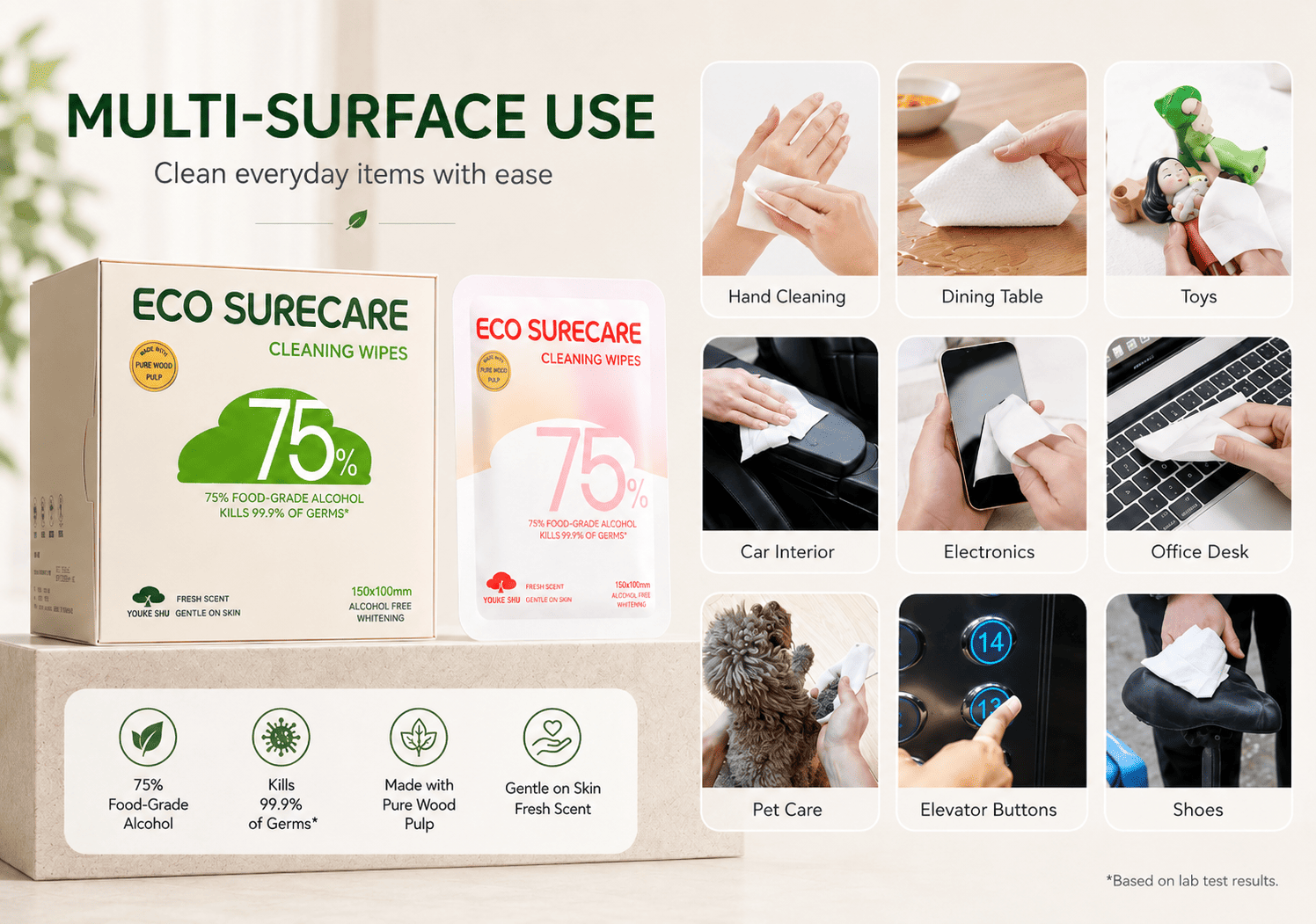 75% Alcohol Dining Wipes