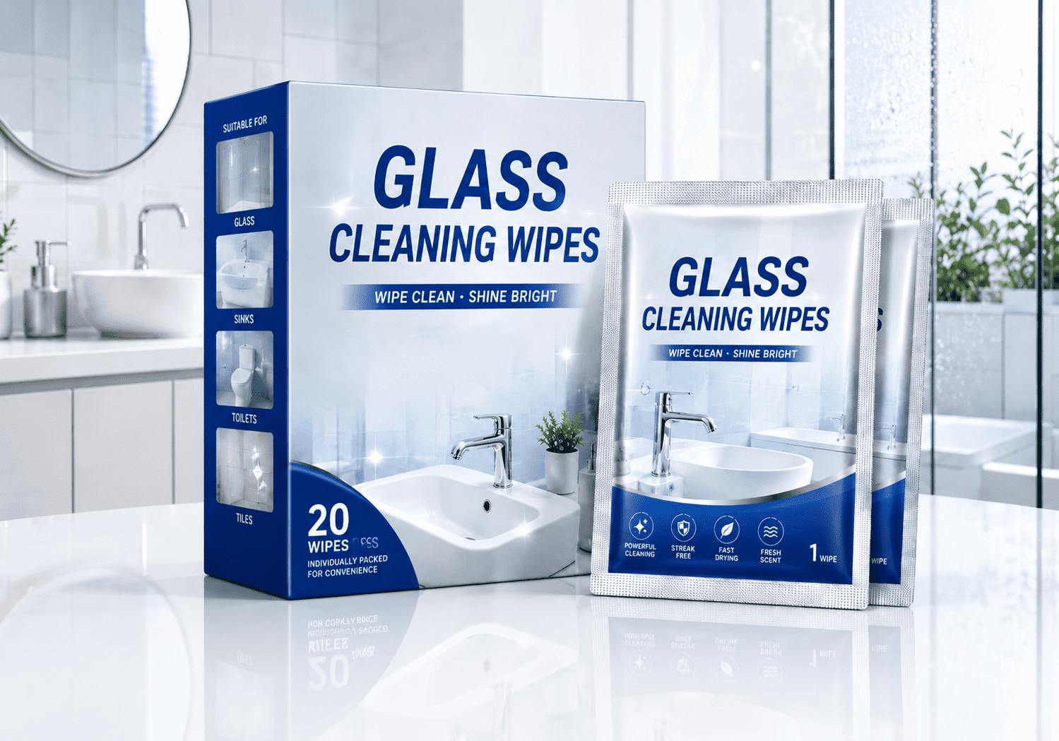 Glass Cleaning Wipes
