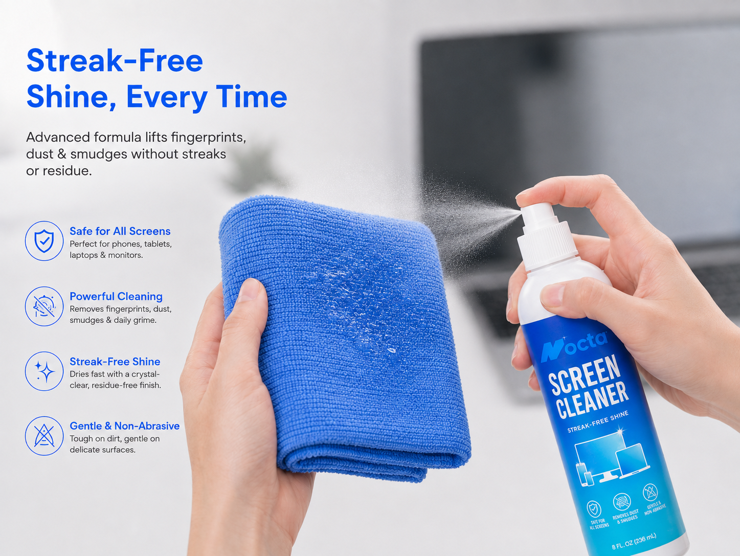 Screen Cleaner Spray + Microfiber Cloth Screen Cleaner Spray + Microfiber Cloth