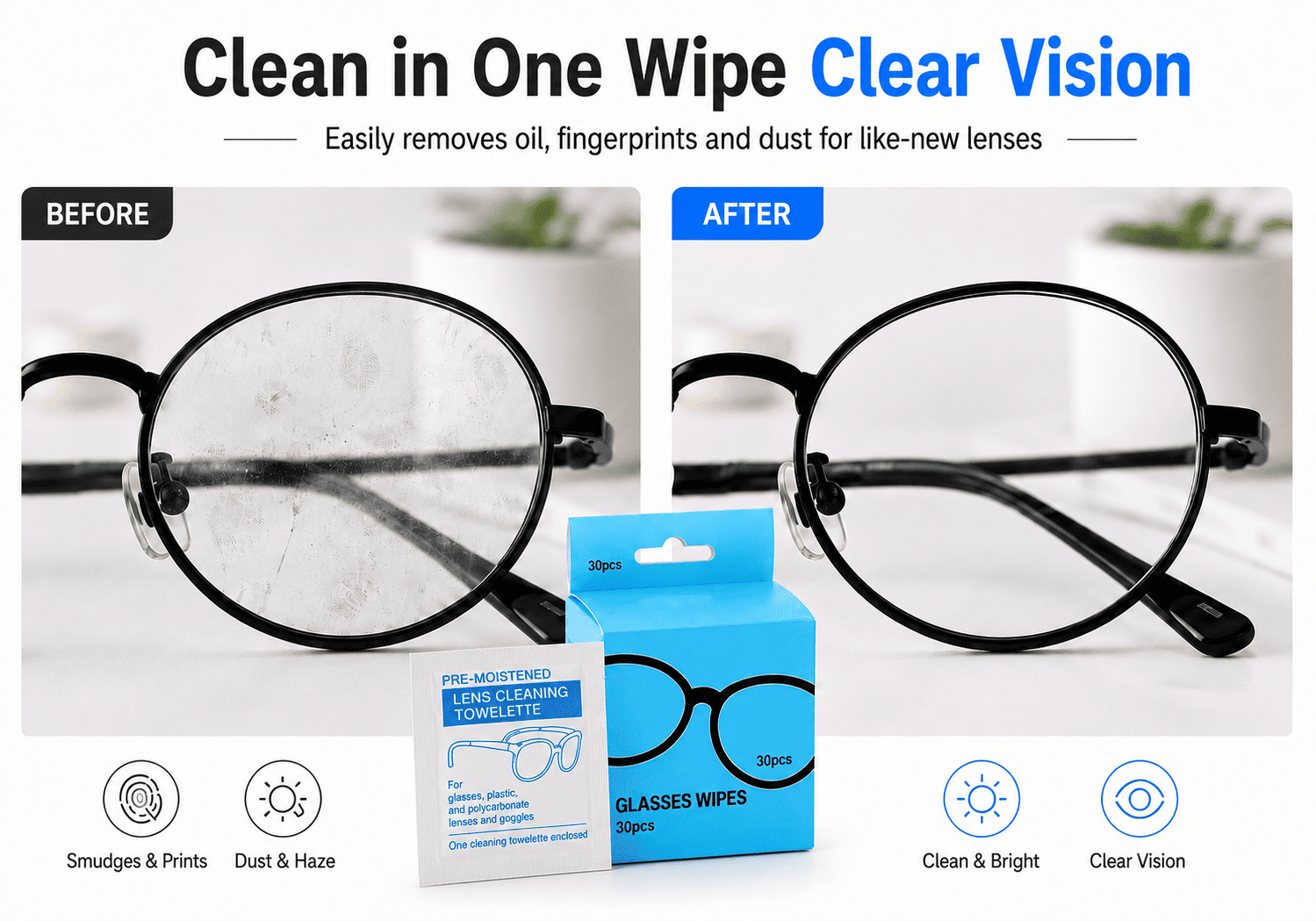 Glasses Cleaning Wipes Glasses Cleaning Wipes