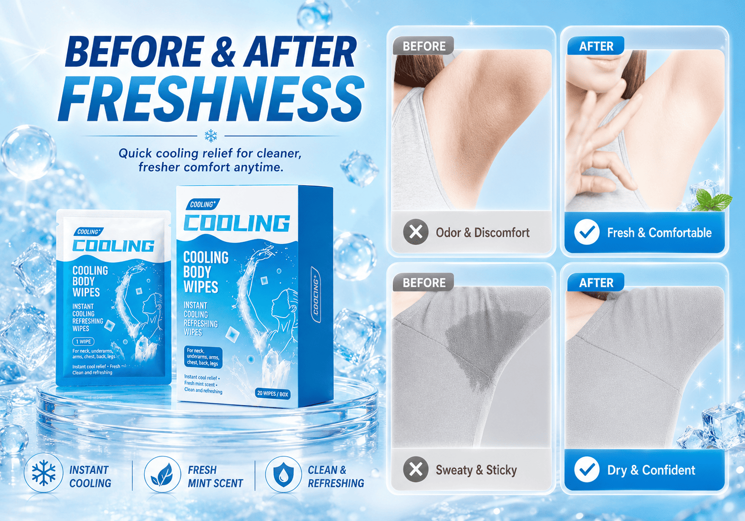 Deodorizing Underarm Wipes Deodorizing Underarm Wipes