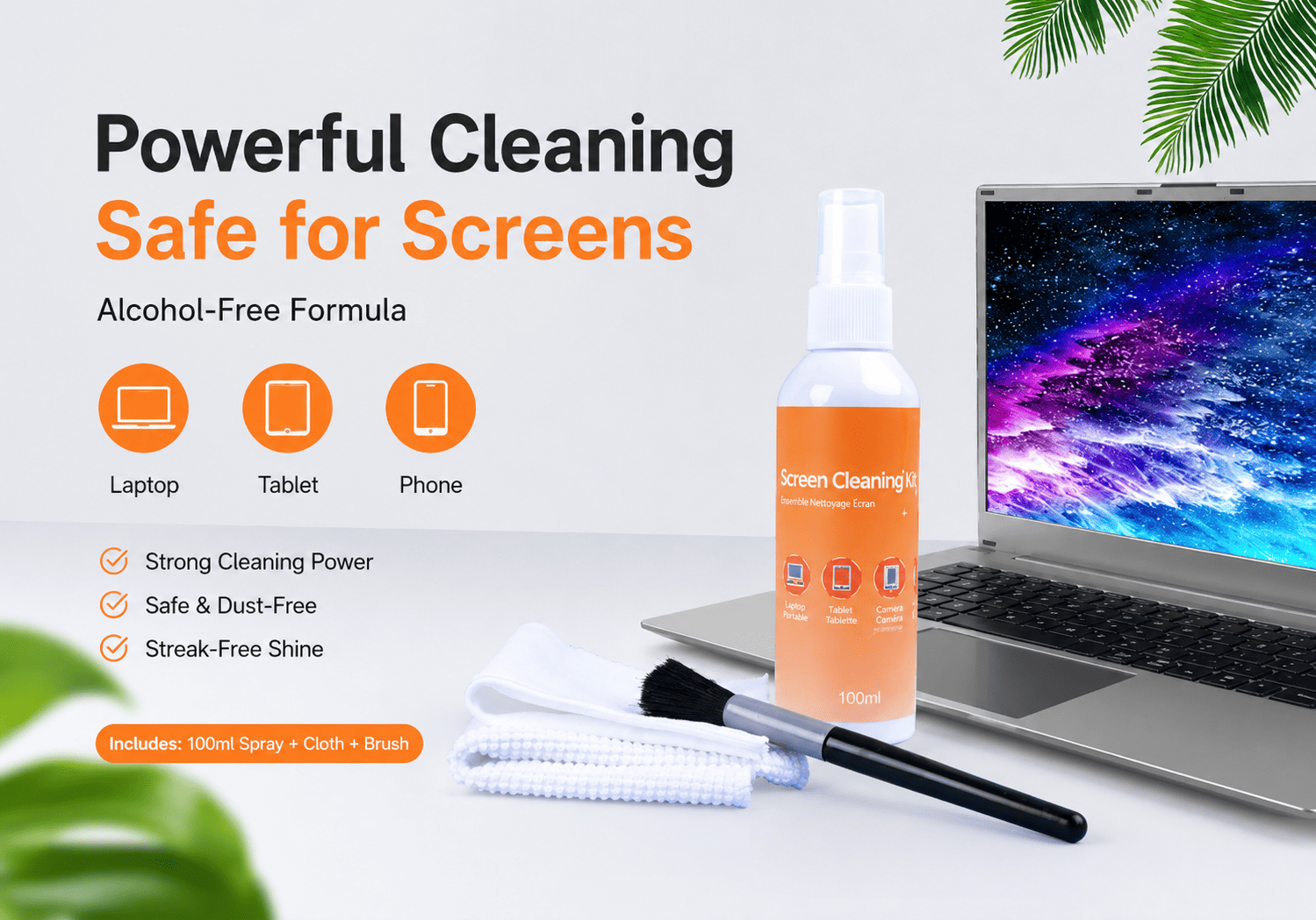 Electronic cleaning kit, cleaning product manufacturer