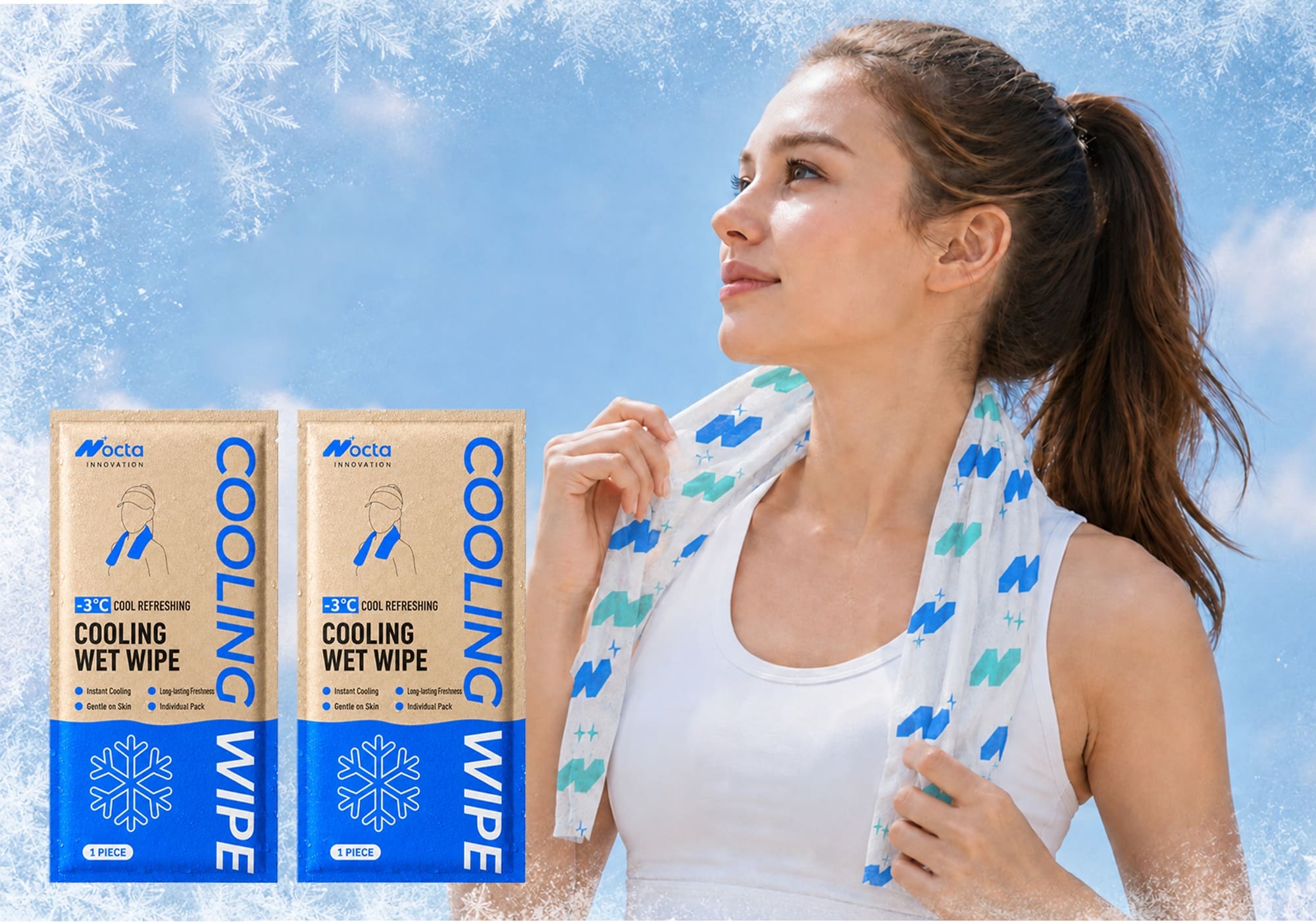 Cooling Wipes(Large Size Towel Wipes)