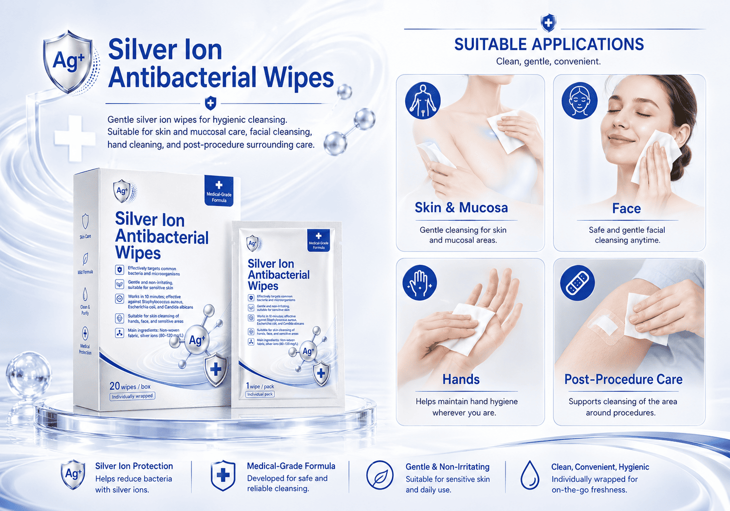 Silver Ion Antibacterial Wipes Silver Ion Antibacterial Wipes