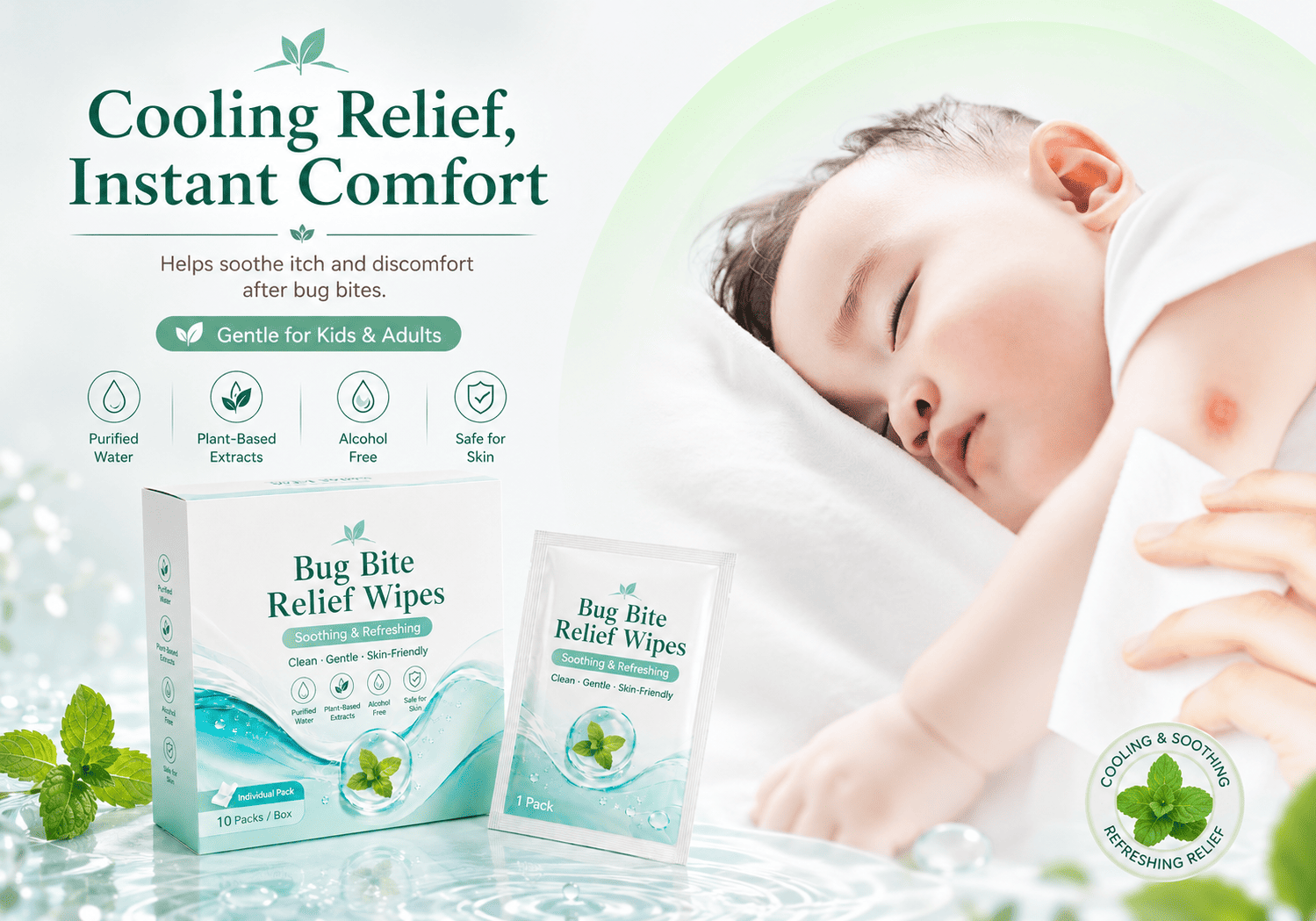 Bug Bite Relief Wipes