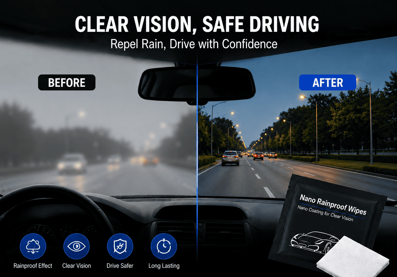 Windshield Anti-Fog Wipes Windshield Anti-Fog Wipes