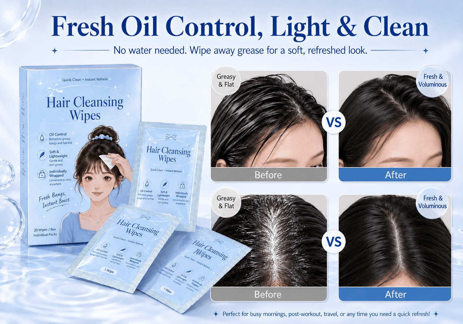 Hair Cleansing Wipes Hair Cleansing Wipes