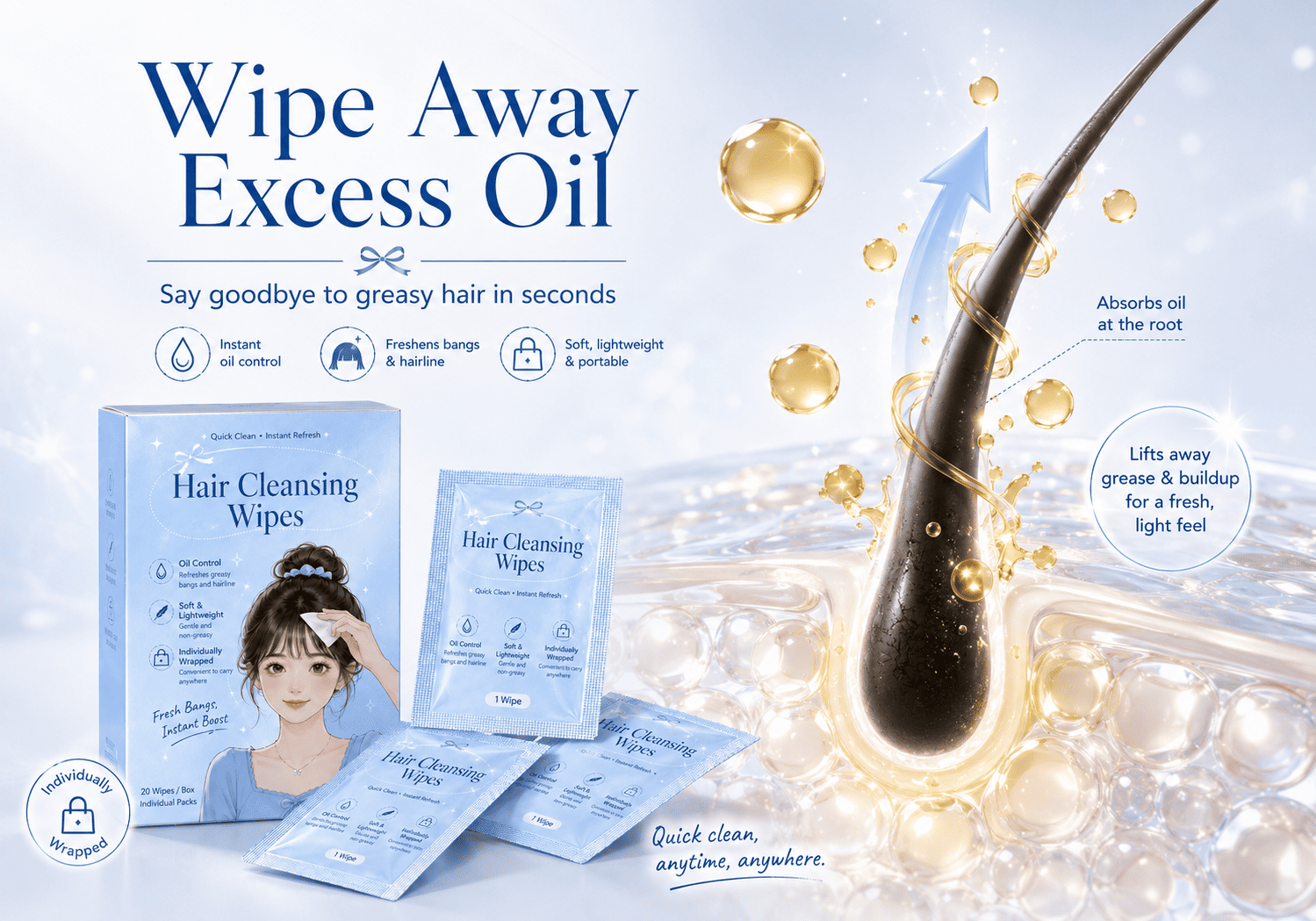 Hair Cleansing Wipes Hair Cleansing Wipes