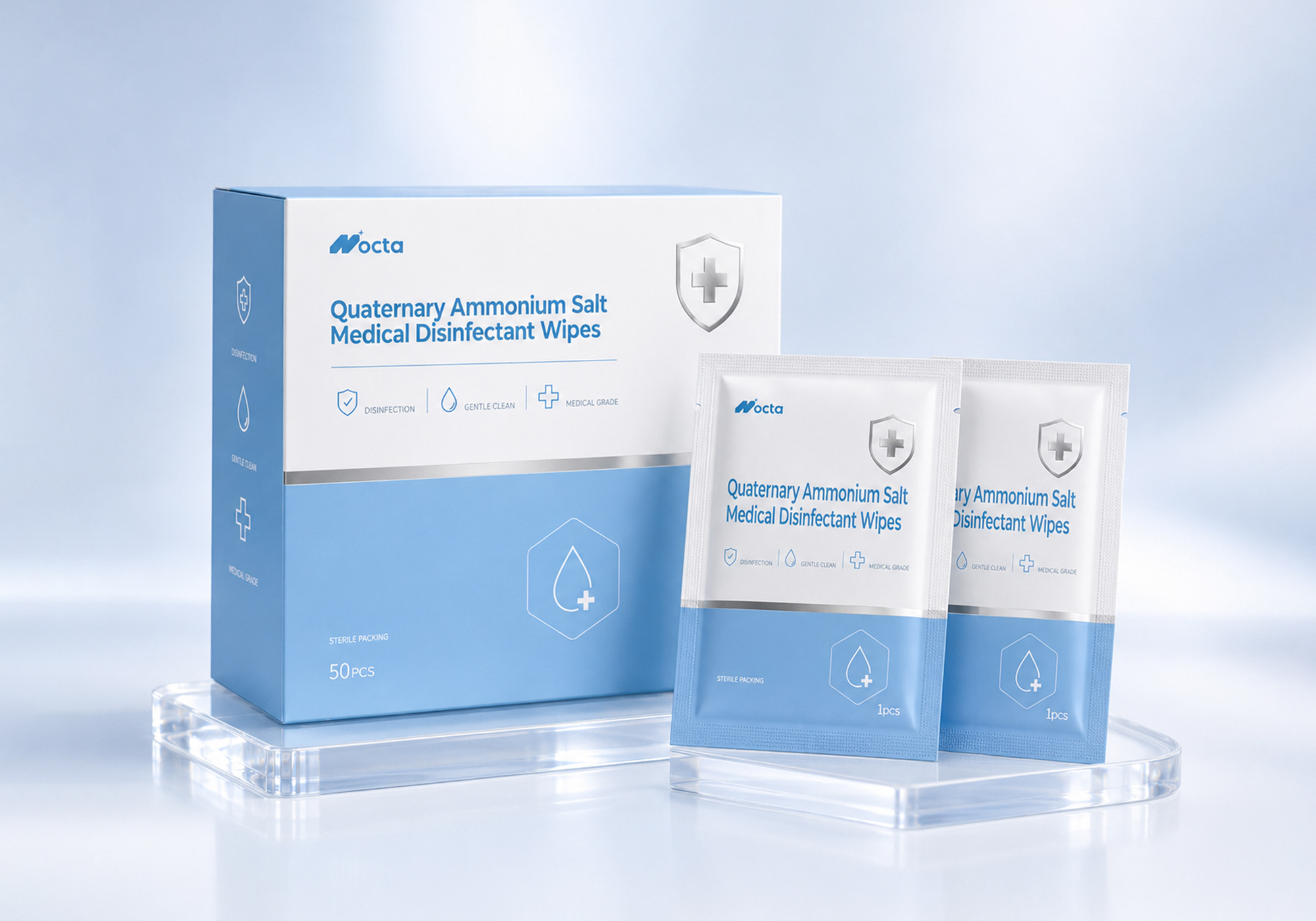 Quaternary Ammonium Salt Medical Disinfectant Wipes