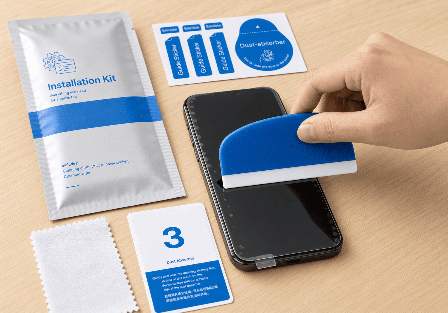 Phone Screen Protector Installation Kit