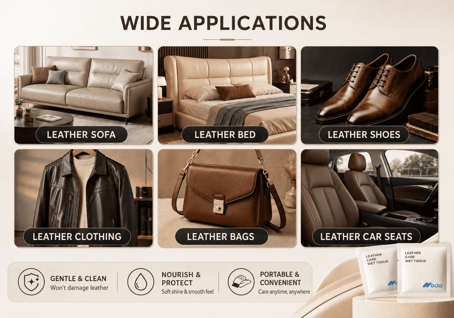 Leather Care Wipes Leather Care Wipes