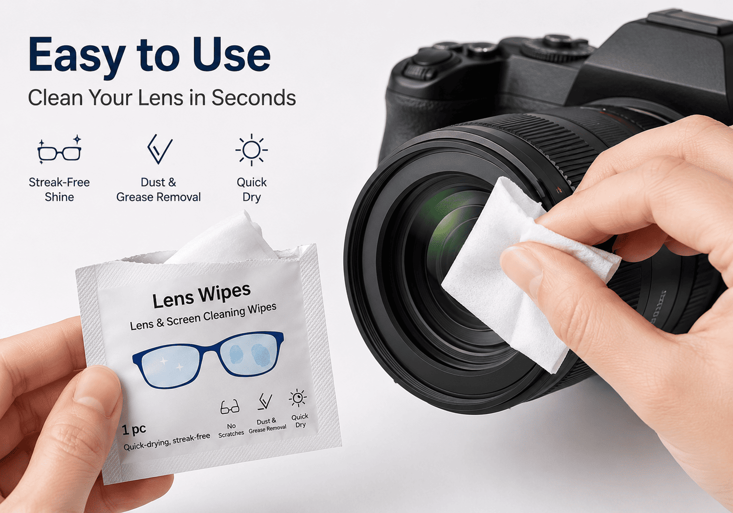 Lens and Screen Cleaning Wet Wipes