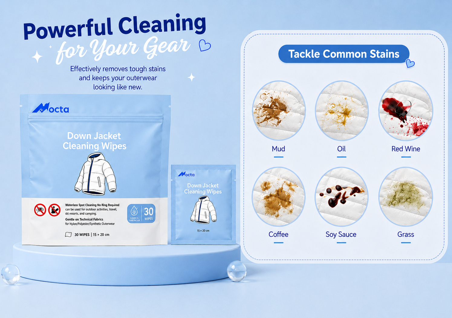 Down Jacket Cleaning Wipes Down Jacket Cleaning Wipes