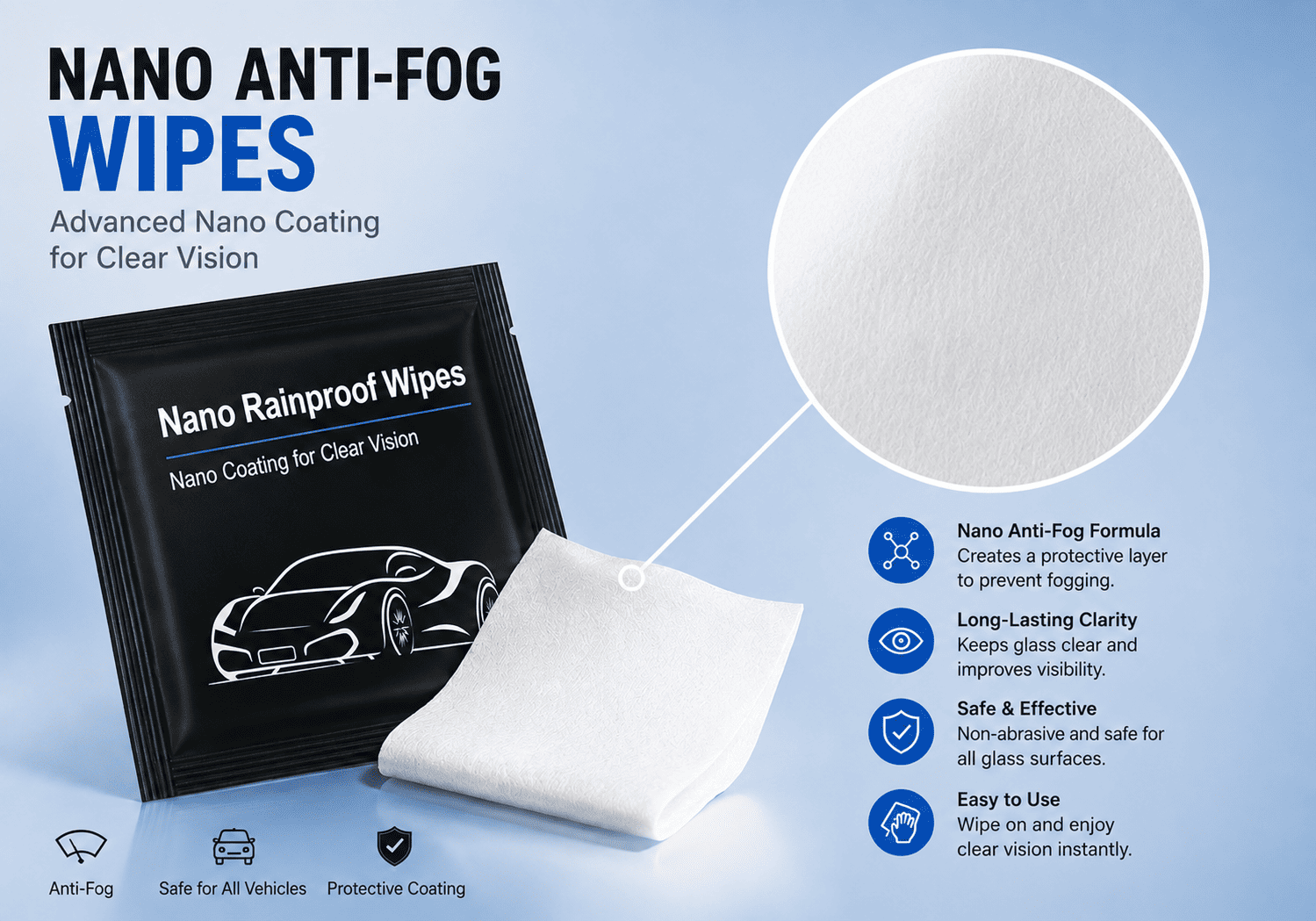 Windshield Anti-Fog Wipes Windshield Anti-Fog Wipes