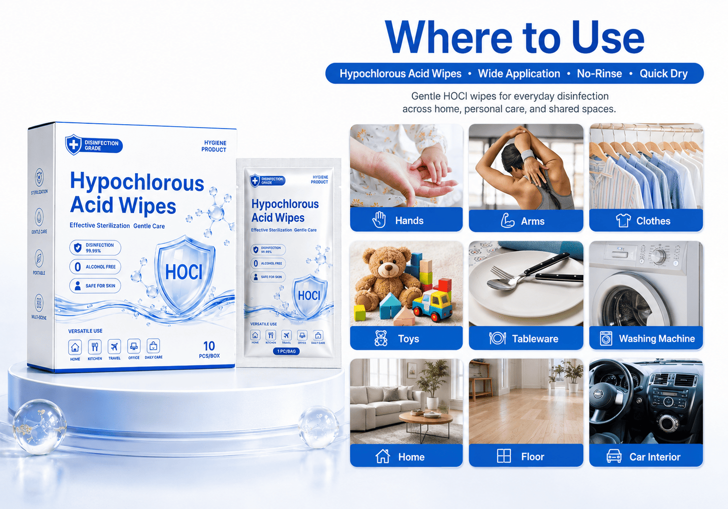 Hypochlorous Acid Wipes Hypochlorous Acid Wipes