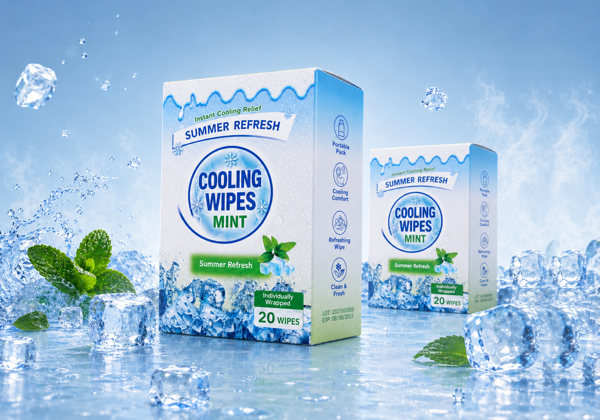 Instant Cooling Wipes