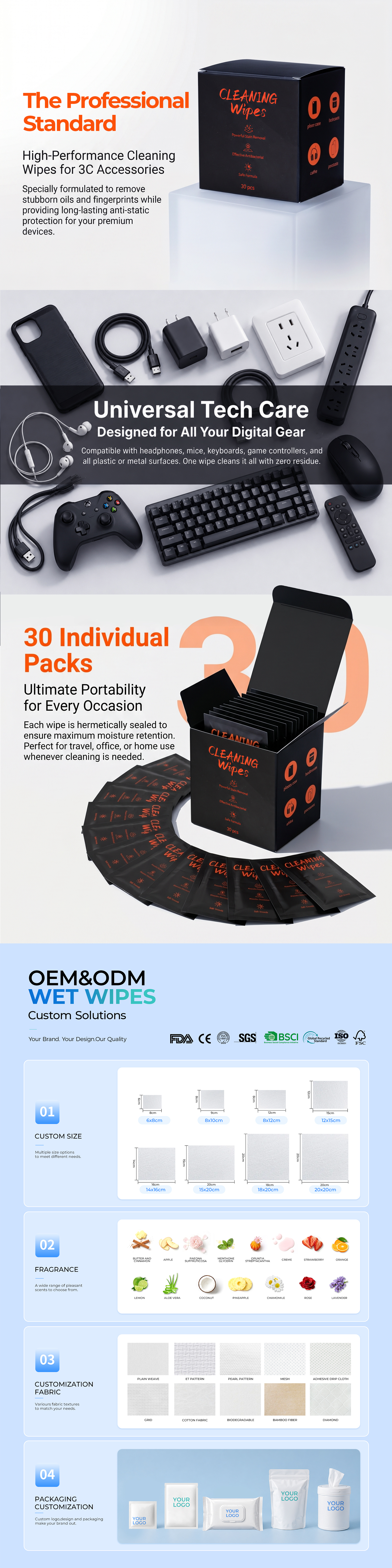 3C Component Cleaning Wipes