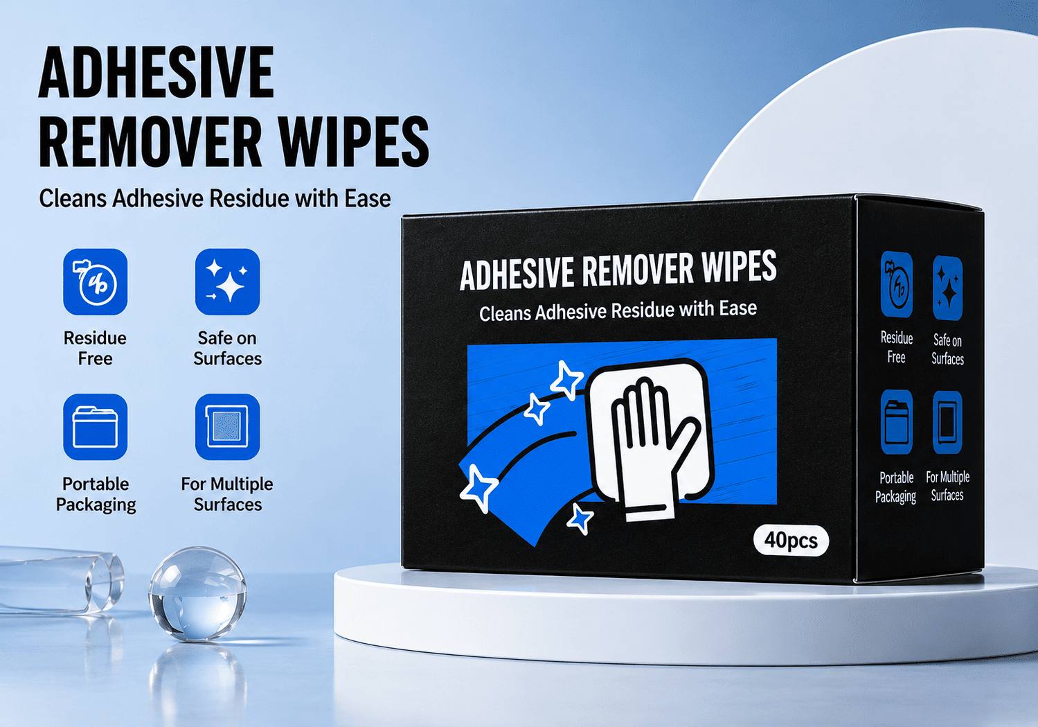 Adhesive Glue Remover Wipes Adhesive Glue Remover Wipes