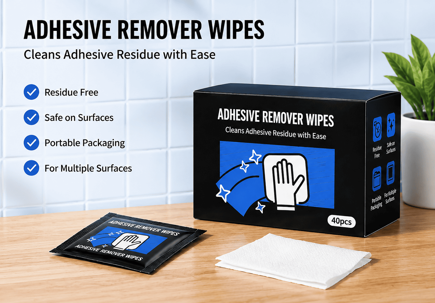 Adhesive Glue Remover Wipes Adhesive Glue Remover Wipes