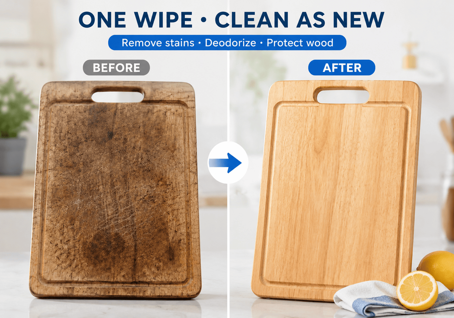 Cutting Board Cleaning Wipes